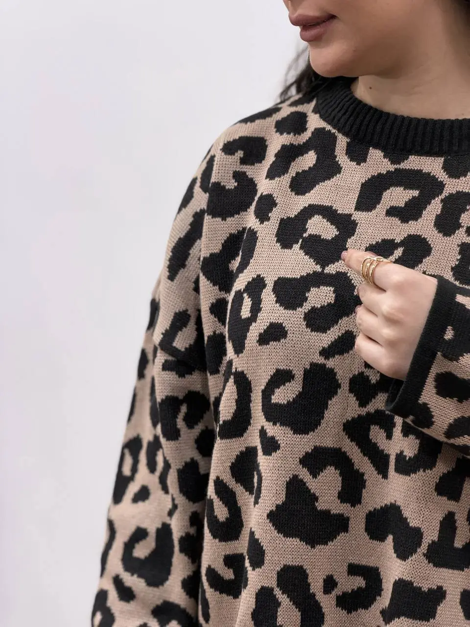 ست سارافون بلند و پلیور بافت تابان